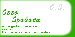 otto szobota business card